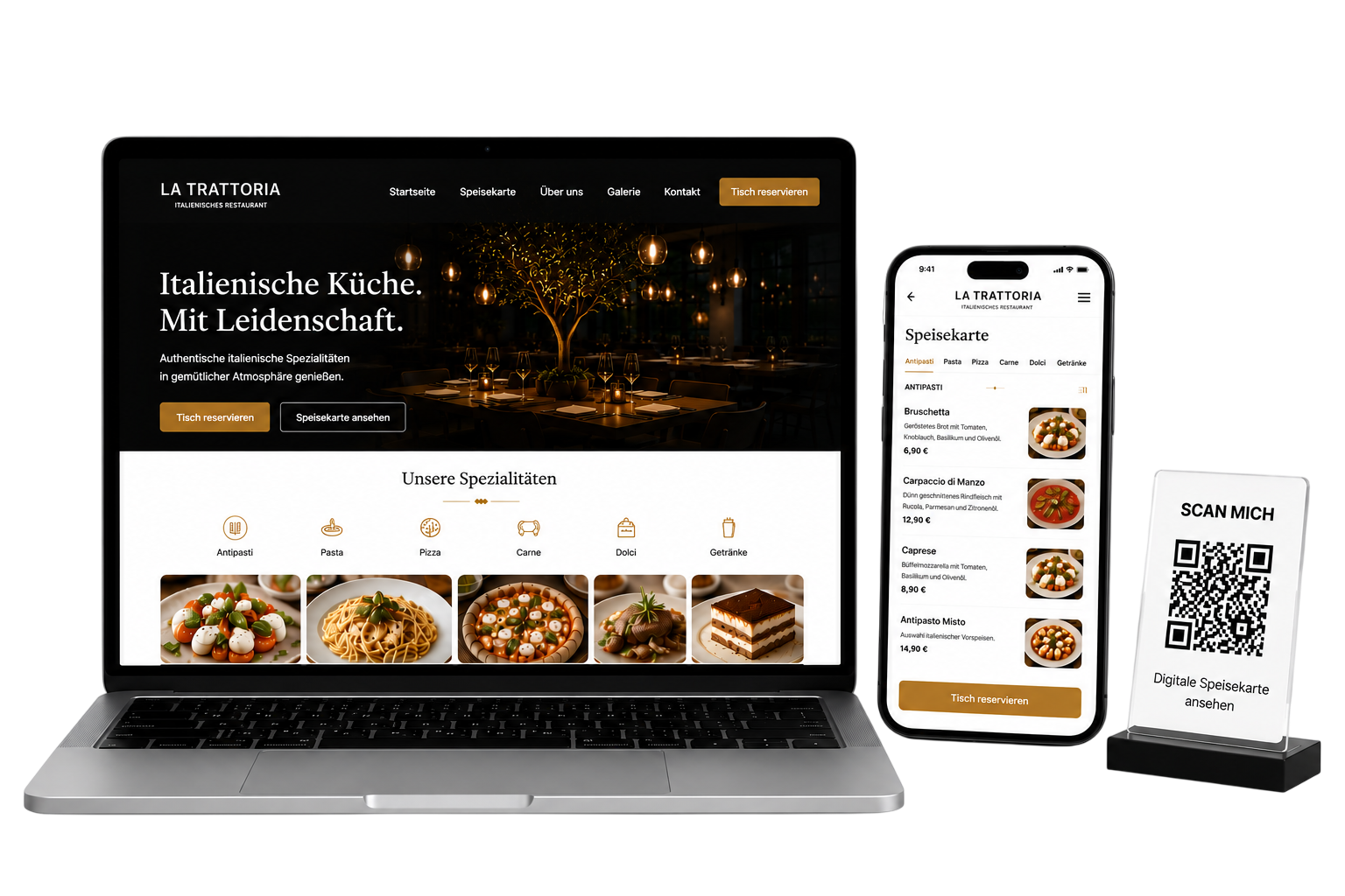 QRWerk Restaurant Website Vorschau